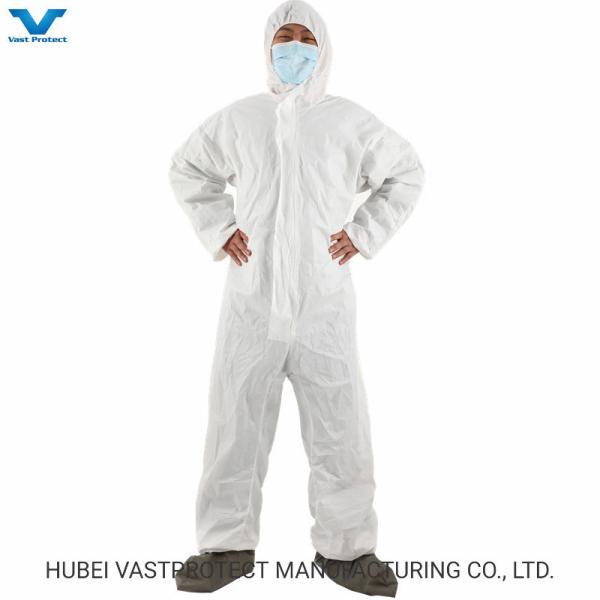 Cat 3 Type 56 Protective Safety Nonwoven Polypropylene Disposable Microporous Coverall