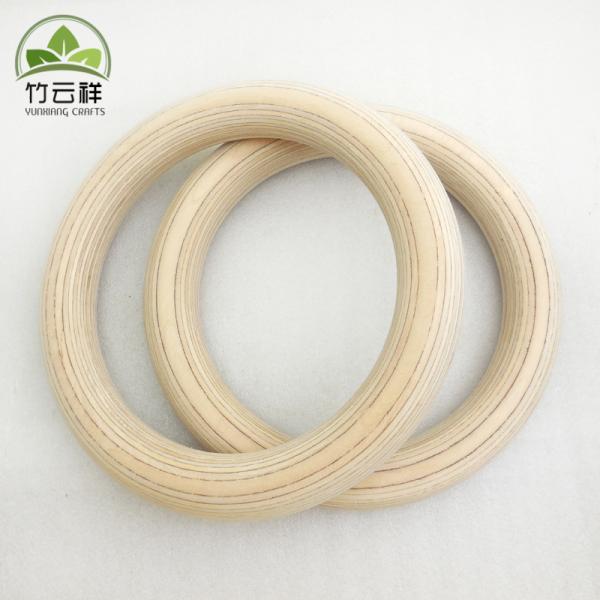 Wood Gymnastics Rings  with Adjustable Cam Buckle  Long Straps Exercise Rings Non-Slip Training Rings for Home Gym