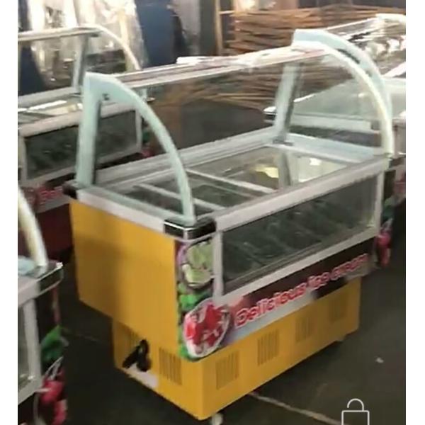 Ice Cream Refrigerated Display Cabinet Commercial Direct Cooling