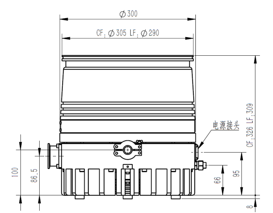 Approval Water Cooling Molecular Vacuum Pump FFZ250/2000PM-W
