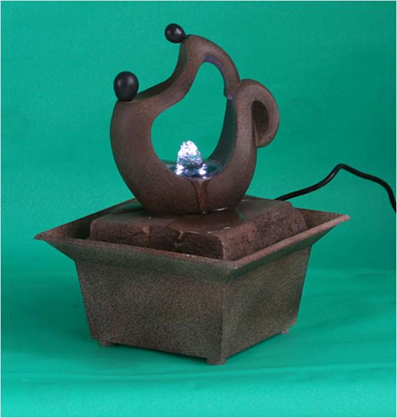 Modern Silhouette Faux Polyresin Table Top Water Fountains For Home , Marble Color
