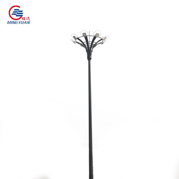 15-55m High Mast Solar Street Light Q235b Galvanized Pole With Automatic Lifting System