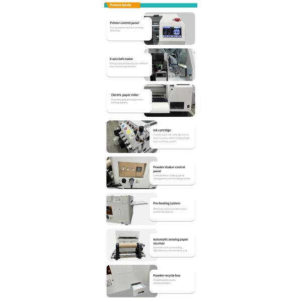 Pigment Ink A3 13 Inch DTF Printer Single XP600 Head White Ink Circulation System