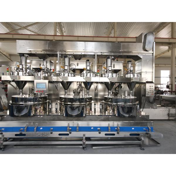 Food Grade SUS304 Nut Coating Frying Equipment Fried Coated Peanut Production Line