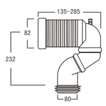 ABS Injection Molded Bathroom Sewage Pipe Outlet Wall Drain Elbow Switch Accessory