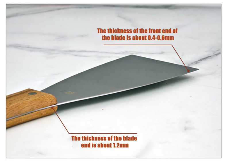 Offset Printing Stainless Steel Ink Knife With Wooden Handle