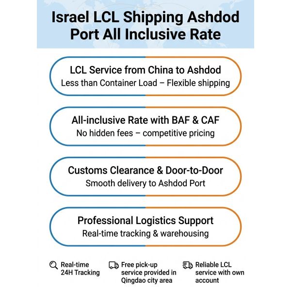 Sea Freight Shipping Service from China to Haifa Israel with LCL FCL All In Price BAF CAF Included and Customs Clearance