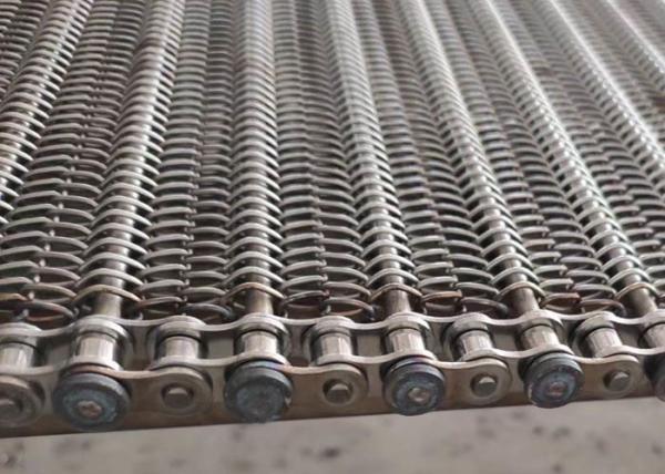 Chain Link Spiral Freezer / Drying 310 Stainless Steel Wire Mesh Conveyor Belt