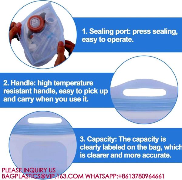 Microwave Steam Bags Bottles Reusable Silicone Microwave Steam Bags For Baby Bottles