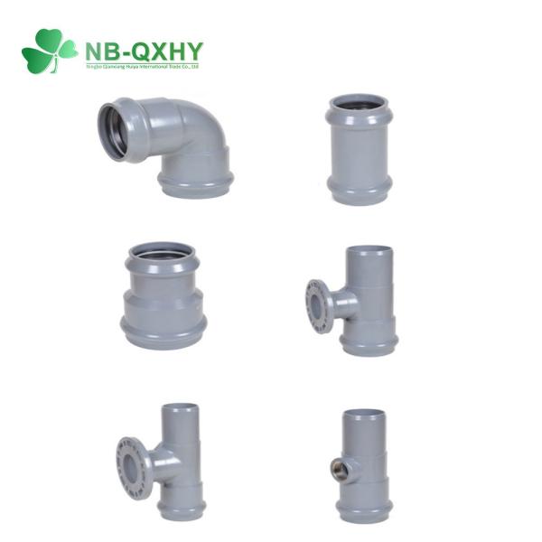 Water Supply PVC Fitting Rubber Ring Joint Equal Tee Reducing Tee with Lateral Design