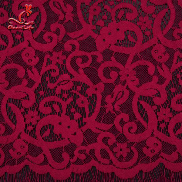 2019 Hot African Lace Fabric High Quality Red Lace Fabric For Garment