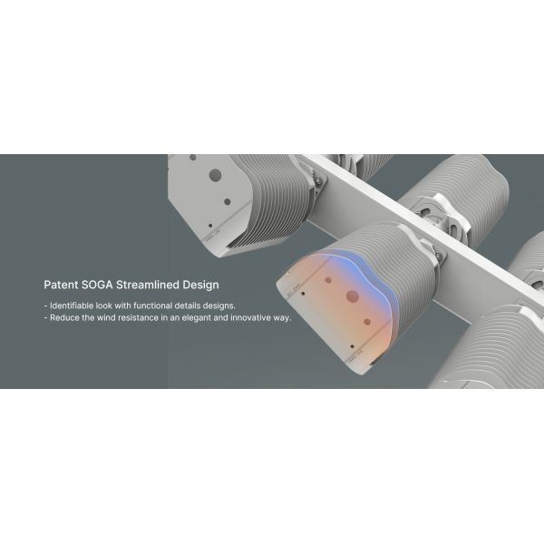 IP66 Waterproof Outdoor Flood Lights with 3000K-6500K Color Temperature and Wireless Control for Stadiums and Warehouses