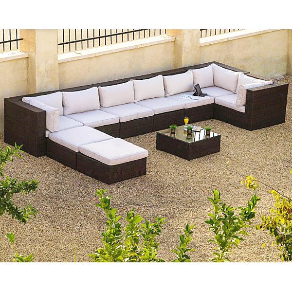 2mm Frame Thickness Outdoor Garden Sofa Wicker Comfortable Sofa for Outdoor