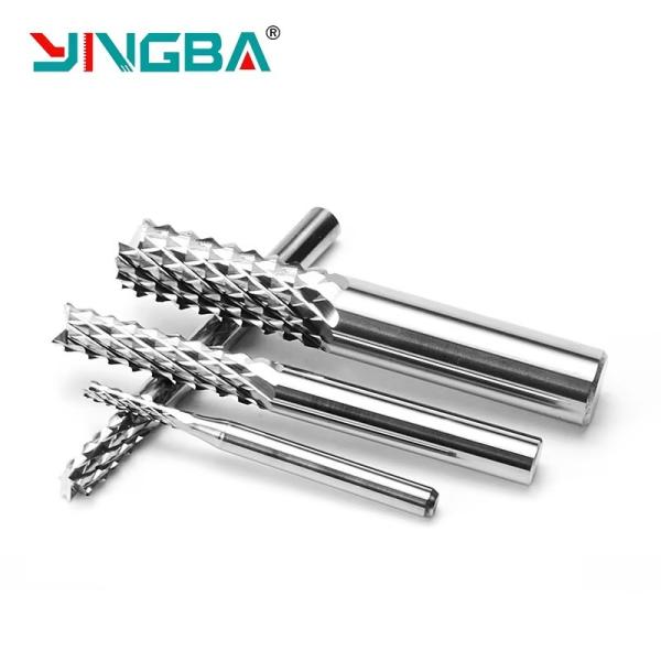 Hotsale Ying Ba 6 Flutes 25° Helix Angle Nano Coating Corn Milling Cutter Solid Carbide CNC Wood Bit for PVC and Nylon