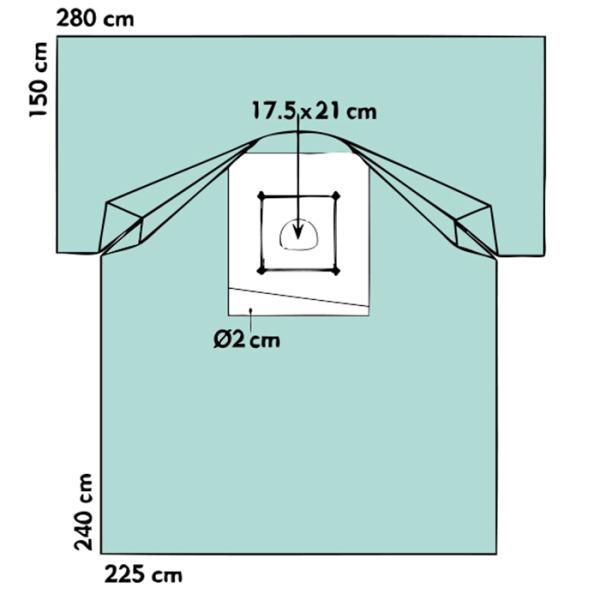 ETO Sterile Dark Blue Disposable Medical Drapes For C Section