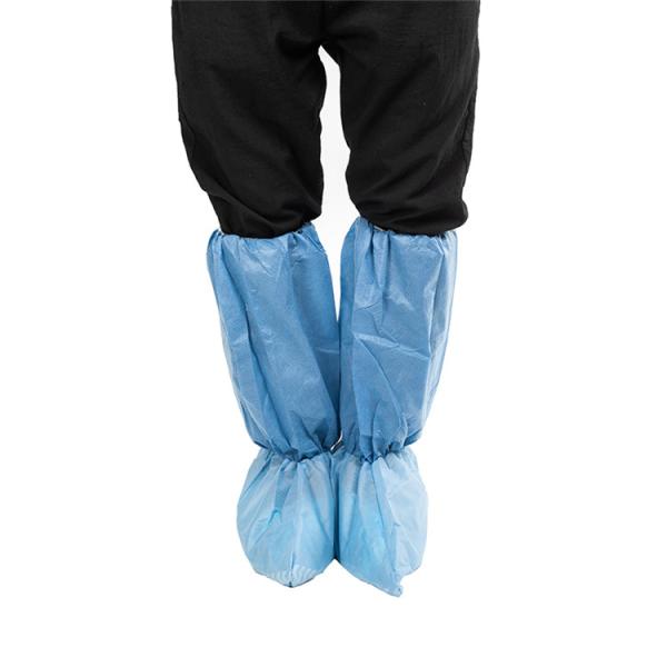 Non Woven SMS PP PE Disposable Sterile Long Knee High Medical Waterproof Shoe Boot Covers