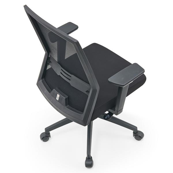 Chaise de bureau PC avec appuie-bras réversibles à dos haut maillage respirant et soutien lombaire