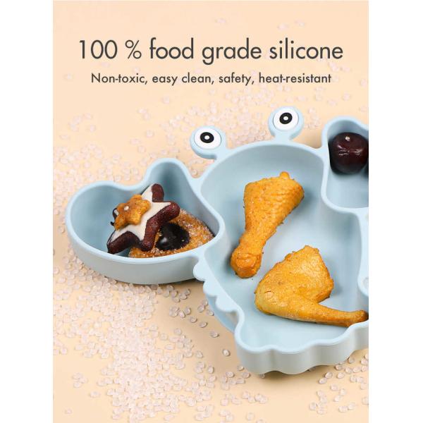 Blue Pink Lobster Baby Silicone Feeding Set 0-3 Years Old