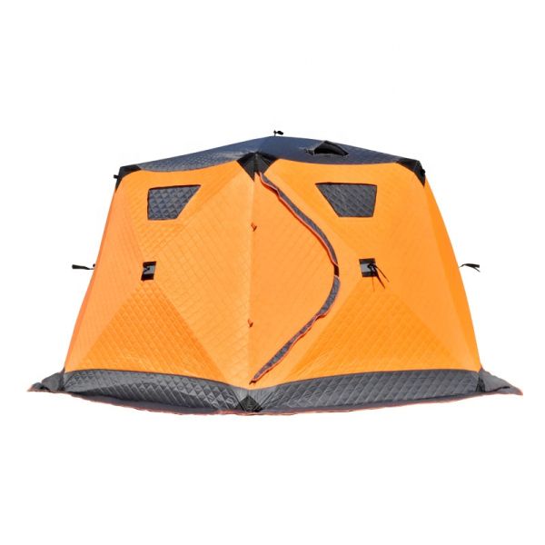 Outdoor Winter Cold Pop-Up Portable Hub-Style Ice Fishing Shelter Sauna Tent Snow House Easy to Carry Oxford Fabric Fishing Tent