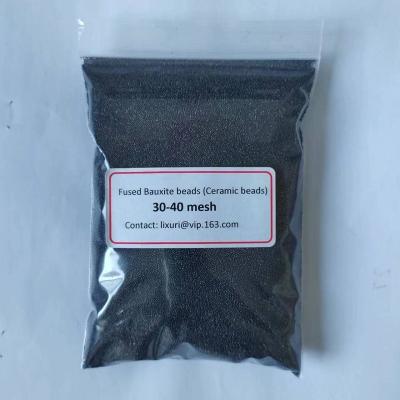 Lost wax casting sand fused bauxite beads sand ceramsite foundry sand beads fused ceramic sand 30-40 mesh