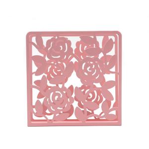 Modern Metal Napkin Holder Tissue Box Covers Flower Pattern For Home Decor