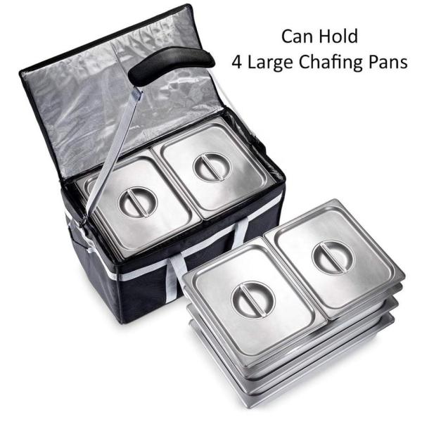 Lunch Foldable Custom Insulated Cooler Bag Heated Food Delivery Bag Thermal Aluminum Lining