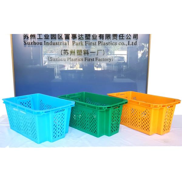 Mesh Stack And Nest Plastic Crate Storage Fruit And Vegetable Shipping Crate