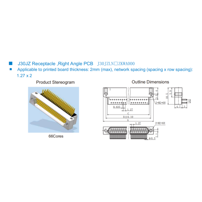 J30JZPEN37ZKCAL02 37-Pin Waterproof Micro Rectangular Connector with Aluminum Alloy Shell and Pre-Terminated Wires