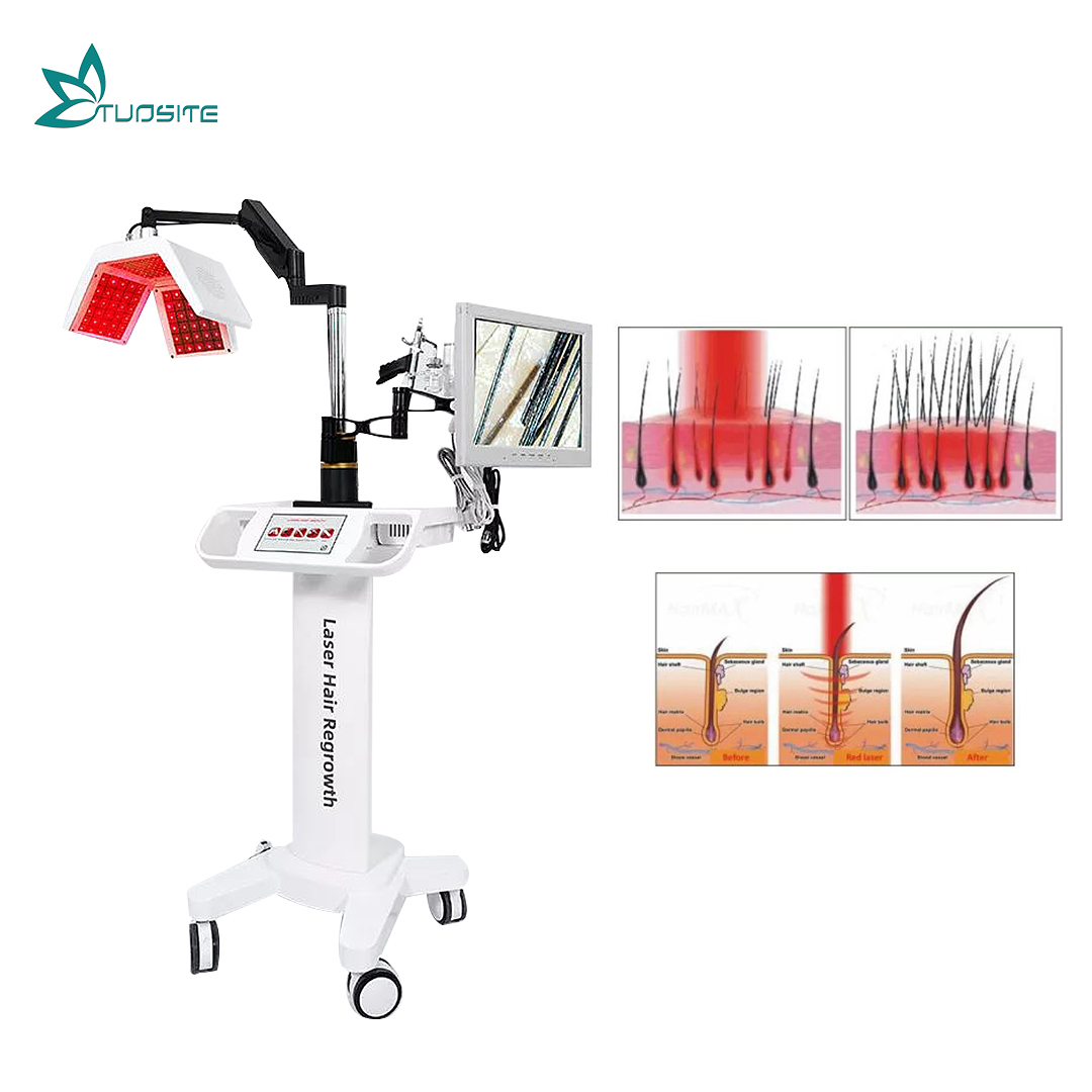 CE Certificated 650nm LLLT Low Level Laser Hair Growth Machine for Salons