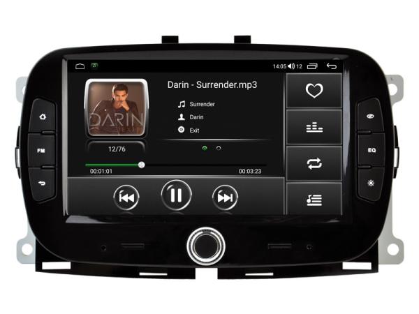 Stereo multimídia de carro de tela de 7 polegadas sem DVD para Fiat 500 2016-2019 GPS CarPlay Player