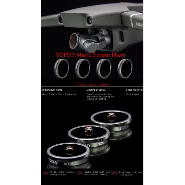 Custom Dji Polarizing Filter , Outlook Polar Pro Phantom Filters For DJI MAVIC 2 ZOOM
