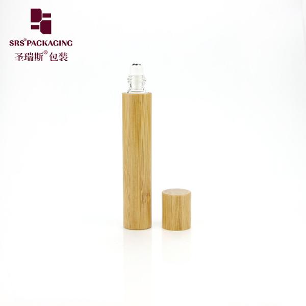 In Stock 15ml Empty Bamboo Roller Bottle With Bamboo Screw Cap Inner Glass Bottle For Perfume Essential Oils