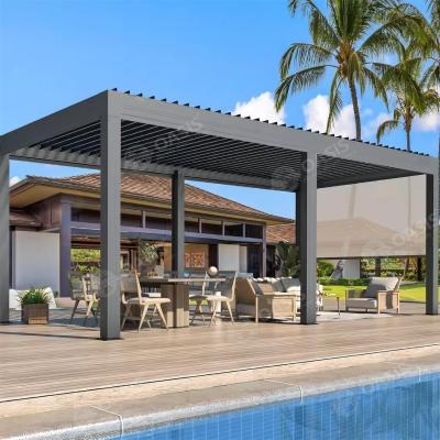 4x4x2.8m Outdoor Aluminum Louvered Pergola Motorized For Shopping Mall