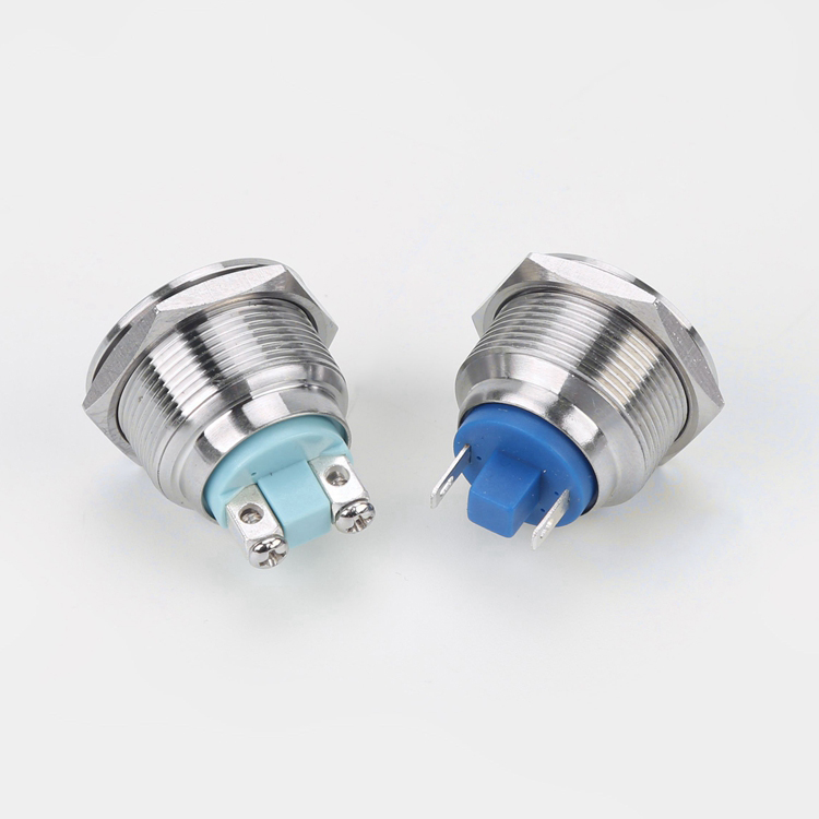 19mm 6V-220V Stainless Steel Flat Head Signal Lamp LED Indicator Lights Green Blue White Yellow IP65 IK08 Industrial Control