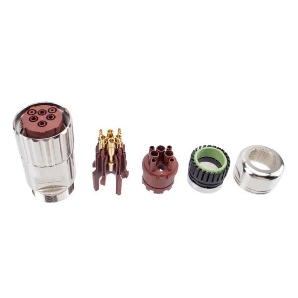 30A 70A Large Motor Connector 6 / 8pins Straight Female Metal Plug Servo Power Connector M40