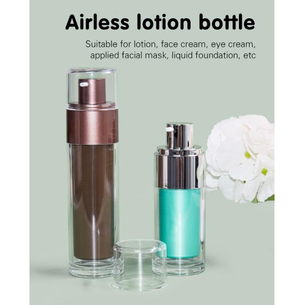plastic 30ml 50ml airless bottle for liquid foundation and lotion