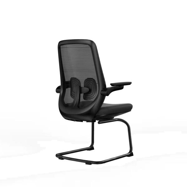 Mid Back Mesh Executive Office Chair 2D Arm Stainless Steel Metal Type