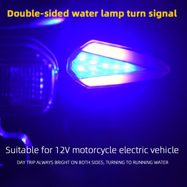 Lâmpadas de direção de motocicleta à prova d'água de voltagem universal de 12 V LED Indicador de sinal de virada