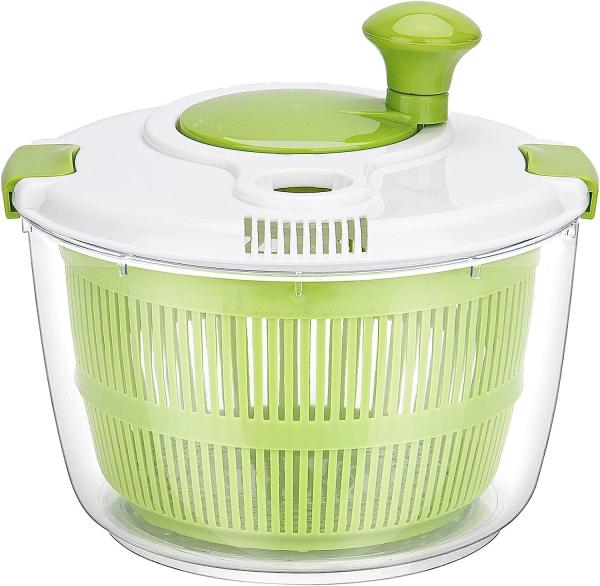 Comfortable Handle 5L Large Lettuce Salad Spinner Dryer With Customized Logo Acceptable