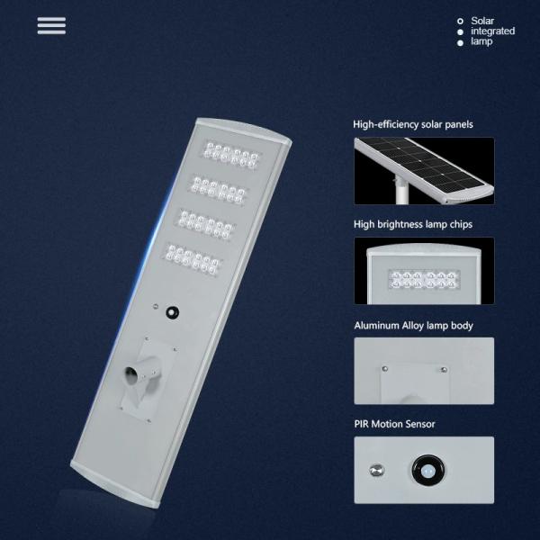 Safety 100w, 200w, 300w Integrated Solar Outdoor Lamps, Waterproof One-piece LED Street Lamps