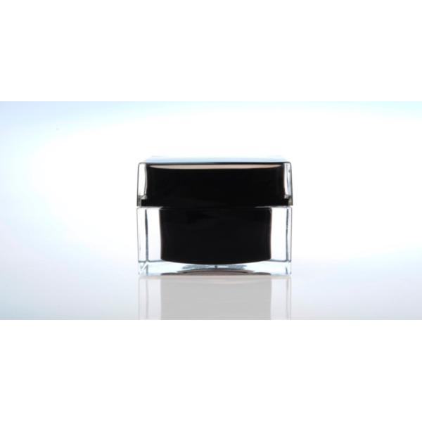 Facial jar 30G 50G Acrylic Cream Square Jar With Black Cap Wholesale cosmetic acrylic jar Packaging