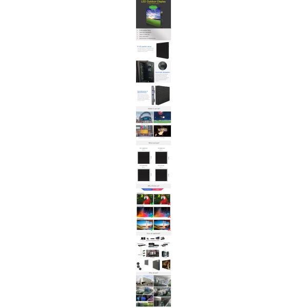 P6 P8 P16 Led Video Wall 6000CD/SQM Brilho IP65 Fácil instalação LED ecrã de publicidade comercial