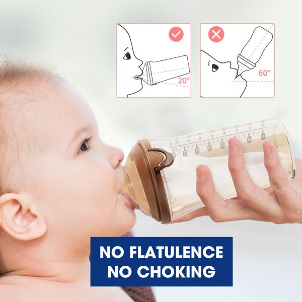 Mamelon décentré moyen 180ml de Flip Cap Baby Bottle PPSU d'écoulement