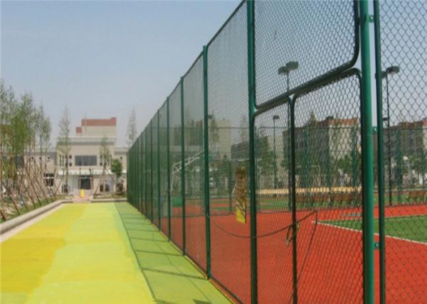 Residential / Commercial Chain Link Mesh Fence Maximum Visibility For Protection