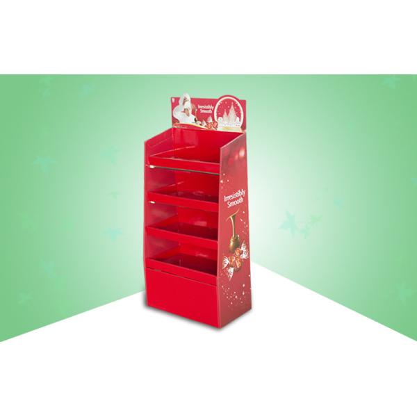 Retail 100% Recyclable Cardboard Merchandising Displays Units With Four Shelves