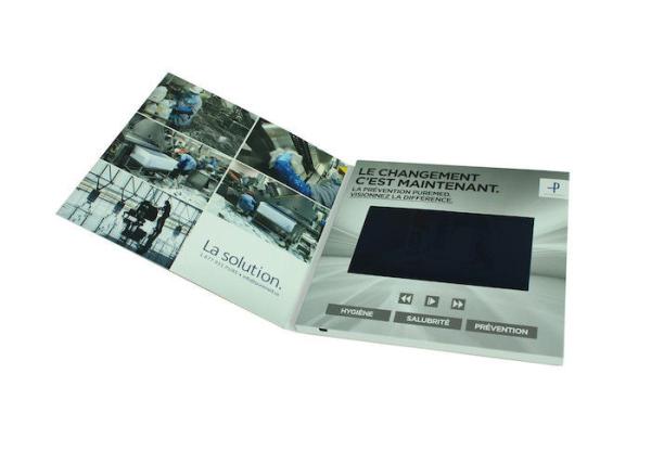 4.3 inch video plus print maier for business gift, lcd video brochure USA project