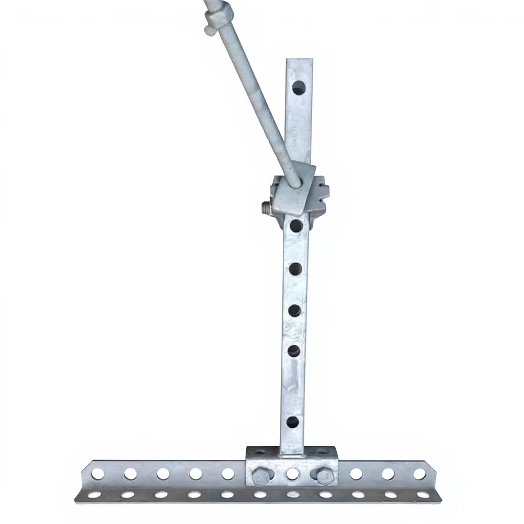 H.D.G Pole Cross Arm With 11 Holes Outdoor FTTH 436x40x40mm Galvanized