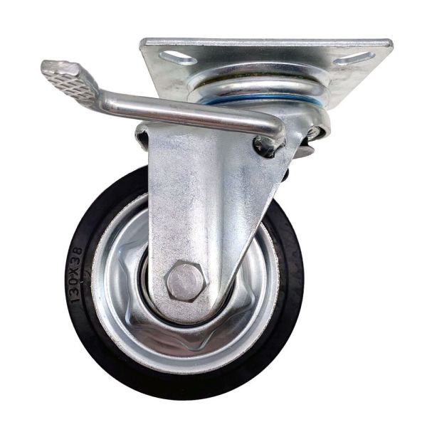 Japanese Heavy Duty Caster Swivel Plate Double Ball Bearing High Load Capacity 4 Inch Rubber Caster Wheels