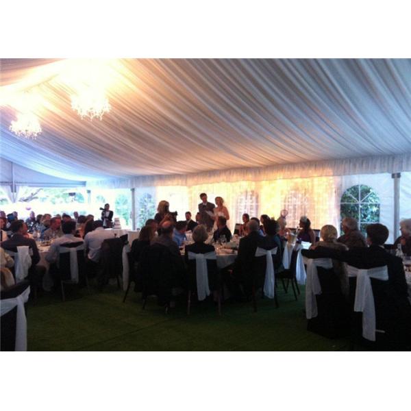 Small Aluminium Frame Tent With Liners And Decorations , Aluminum Clear Canopy Tent