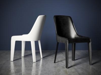 White / Black Custom Made Furniture Solid Wood Dining Chairs For Restaurant